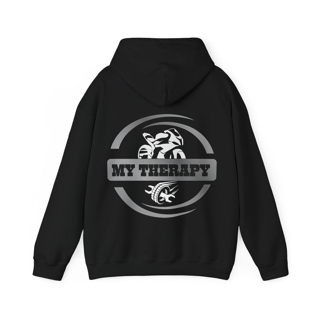 Unisex Heavy Blend™ Hooded Sweatshirt (My Therapy-Silver) Back
