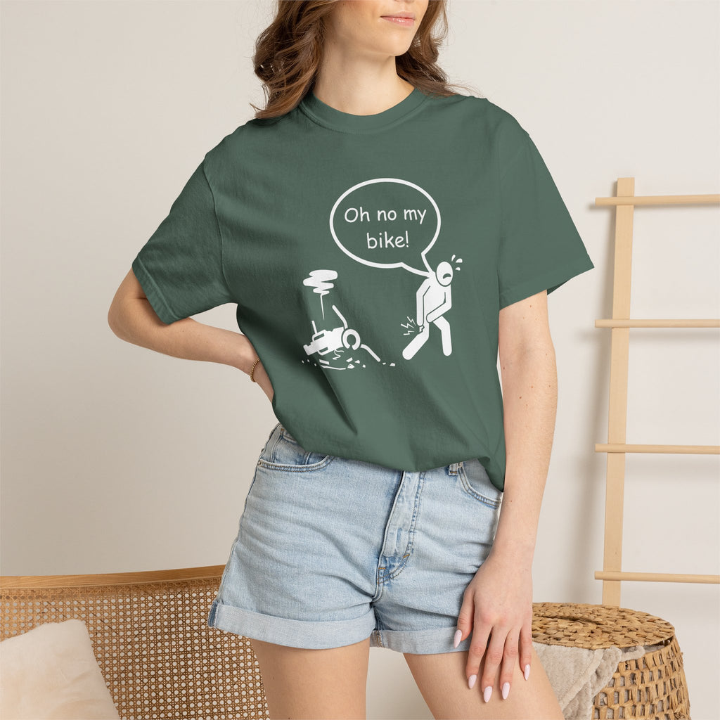 Non UK Sales Motorbike t-shirt  (Oh no my bike)  Dropped W/B