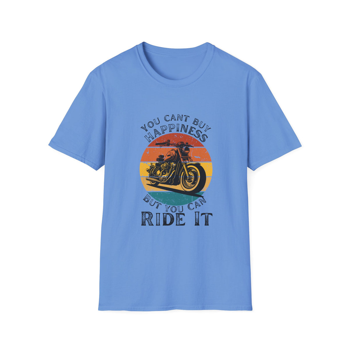 Motorbike T-shirt with You Cant Buy Happiness, But You Can Ride It'