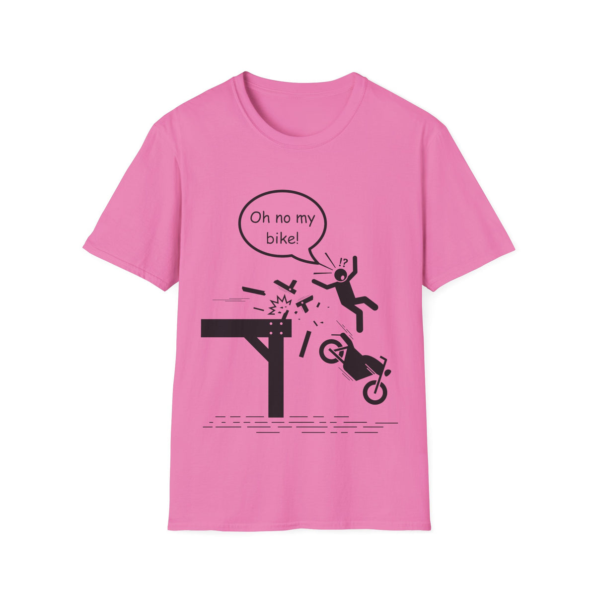 Motorbike T-shirt with 'Oh No My Bike!' (2)