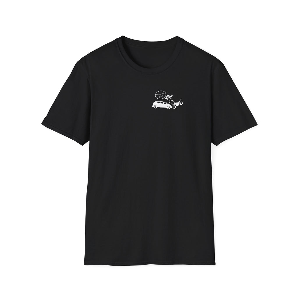 Motorbike T-shirt with 'Oh No My Bike!' (3) Small Logo
