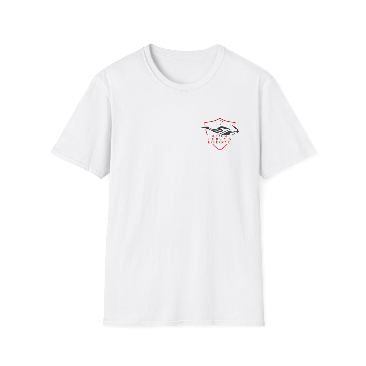 Motorbike T-shirt with 'Because Therapy is Expensive' (4) Small Logo