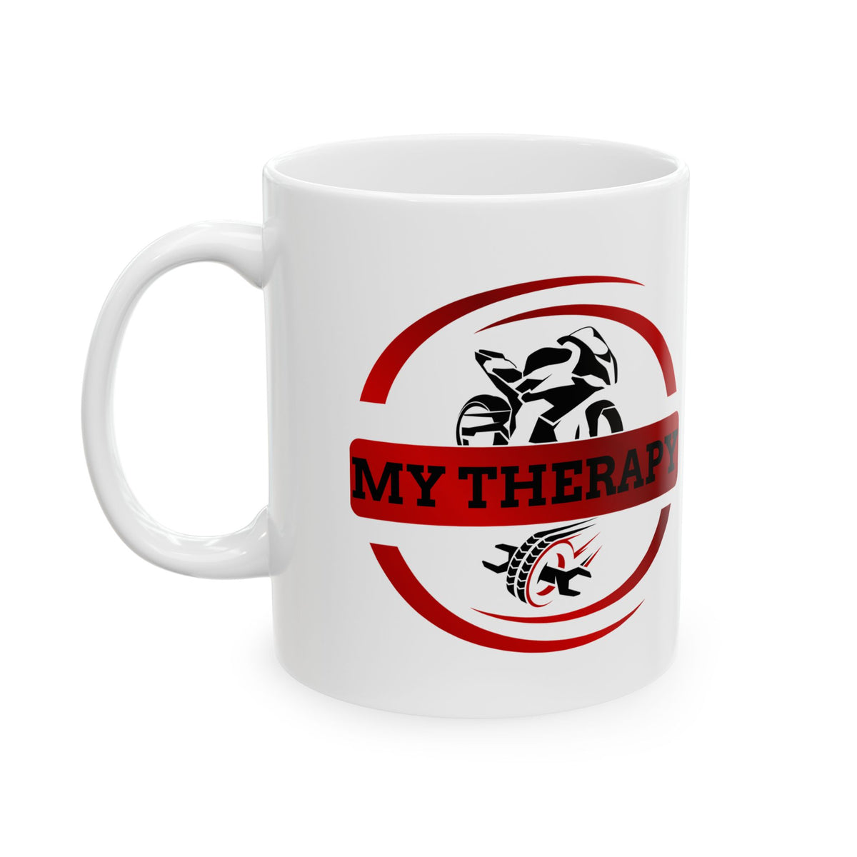 Non UK Sales 11oz And 15oz White Mug With (My Therapy) R/W