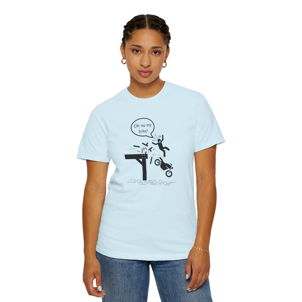Non UK Sales Motorbike t-shirt  (Oh no my bike)  Pier B/W