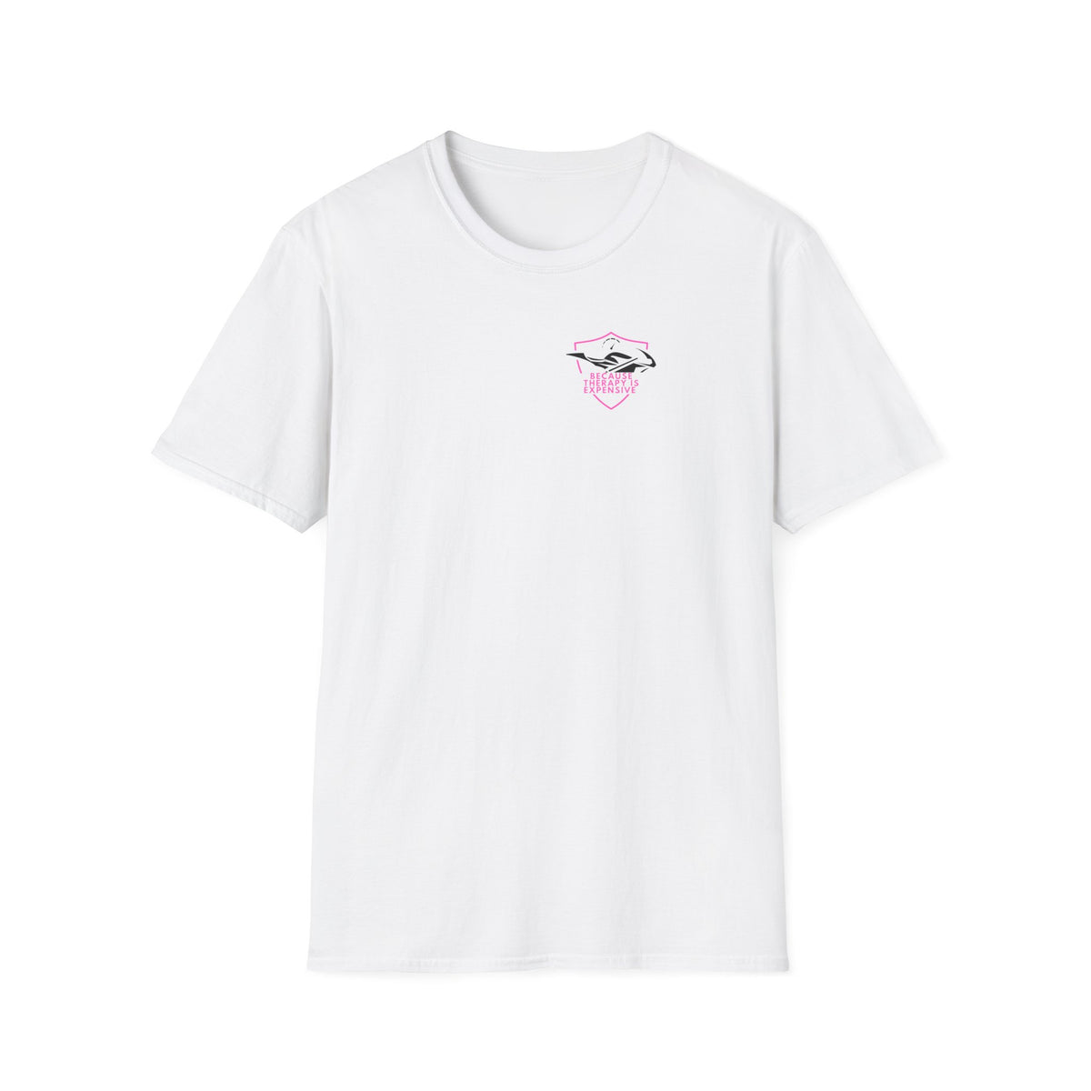 Motorbike T-shirt with 'Because Therapy is Expensive' (3) Small Logo