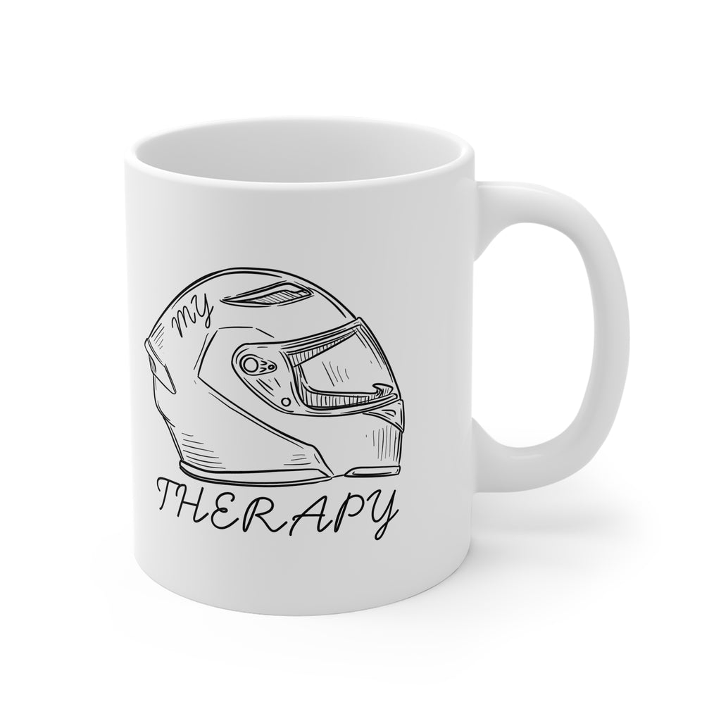 11oz White Mug With (My therapy) (2)