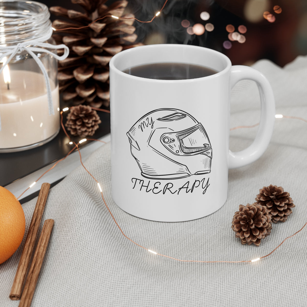 11oz White Mug With (My therapy) (2)