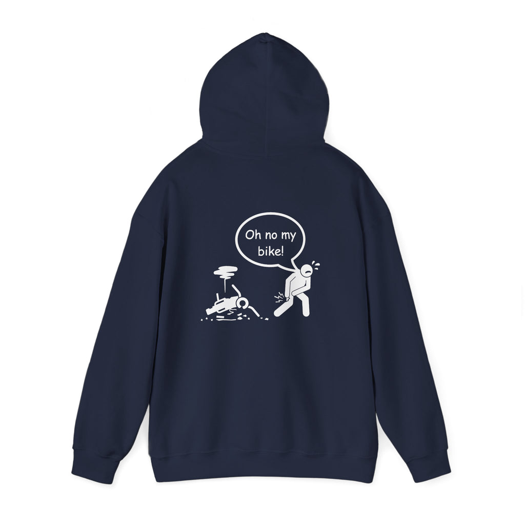 Non UK Sales Hooded Sweatshirt (Oh no my bike (Dropped) B/W