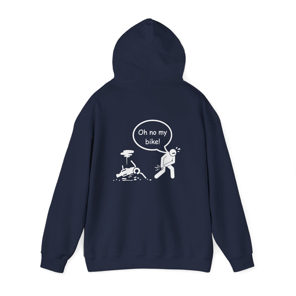 Non UK Sales Hooded Sweatshirt (Oh no my bike (Dropped) B/W
