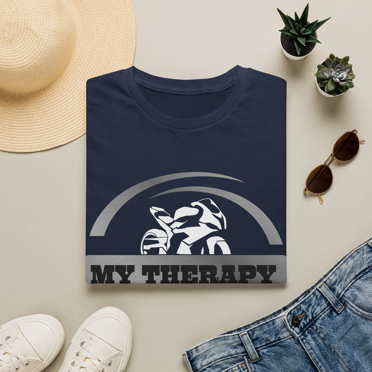 Motorbike T-shirt with 'My Therapy'