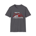 Motorbike T-shirt with 'Ride On, Stress Gone'