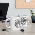 11oz White Mug With (Old bikes never die, They just leak more oil)