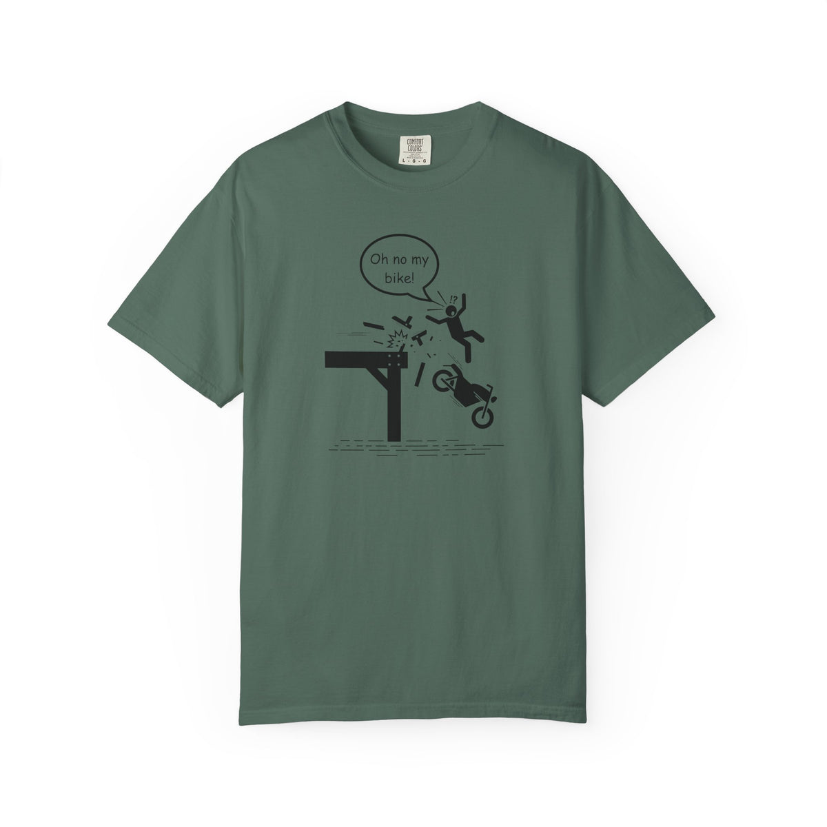 Non UK Sales Motorbike t-shirt  (Oh no my bike)  Pier B/W