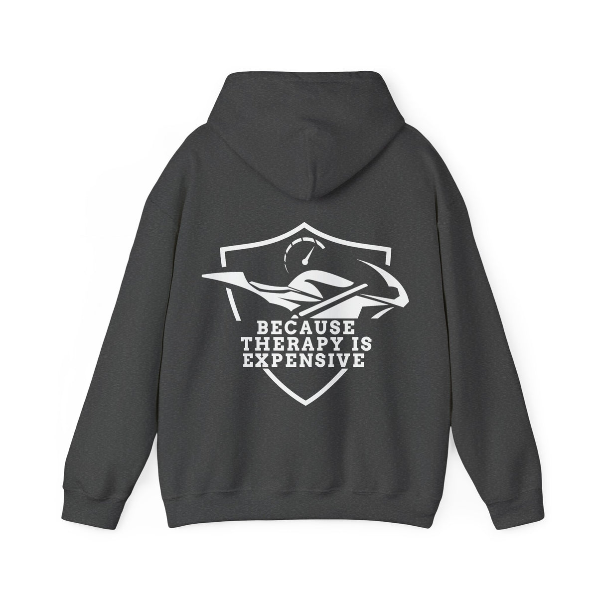 Unisex Heavy Blend™ Hooded Sweatshirt (Because Therapy Is Expensive) 2 Back