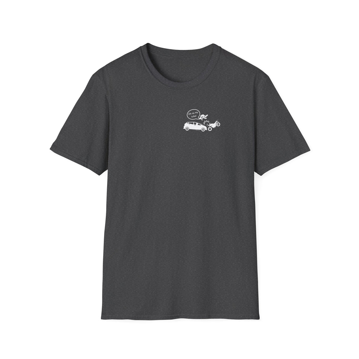 Motorbike T-shirt with 'Oh No My Bike!' (3) Small Logo