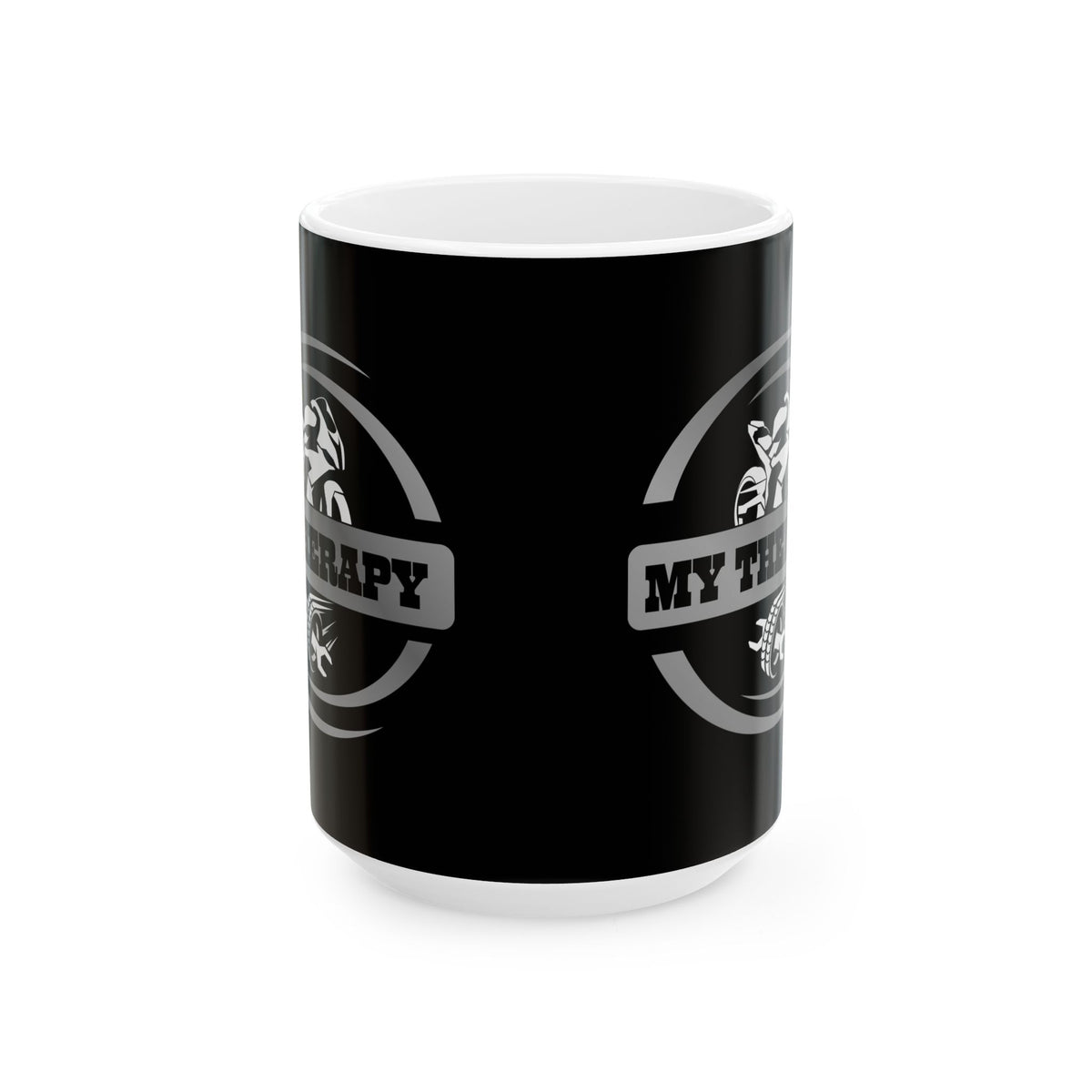 Non UK Sales 11oz And 15oz White Mug With (My Therapy) S/B