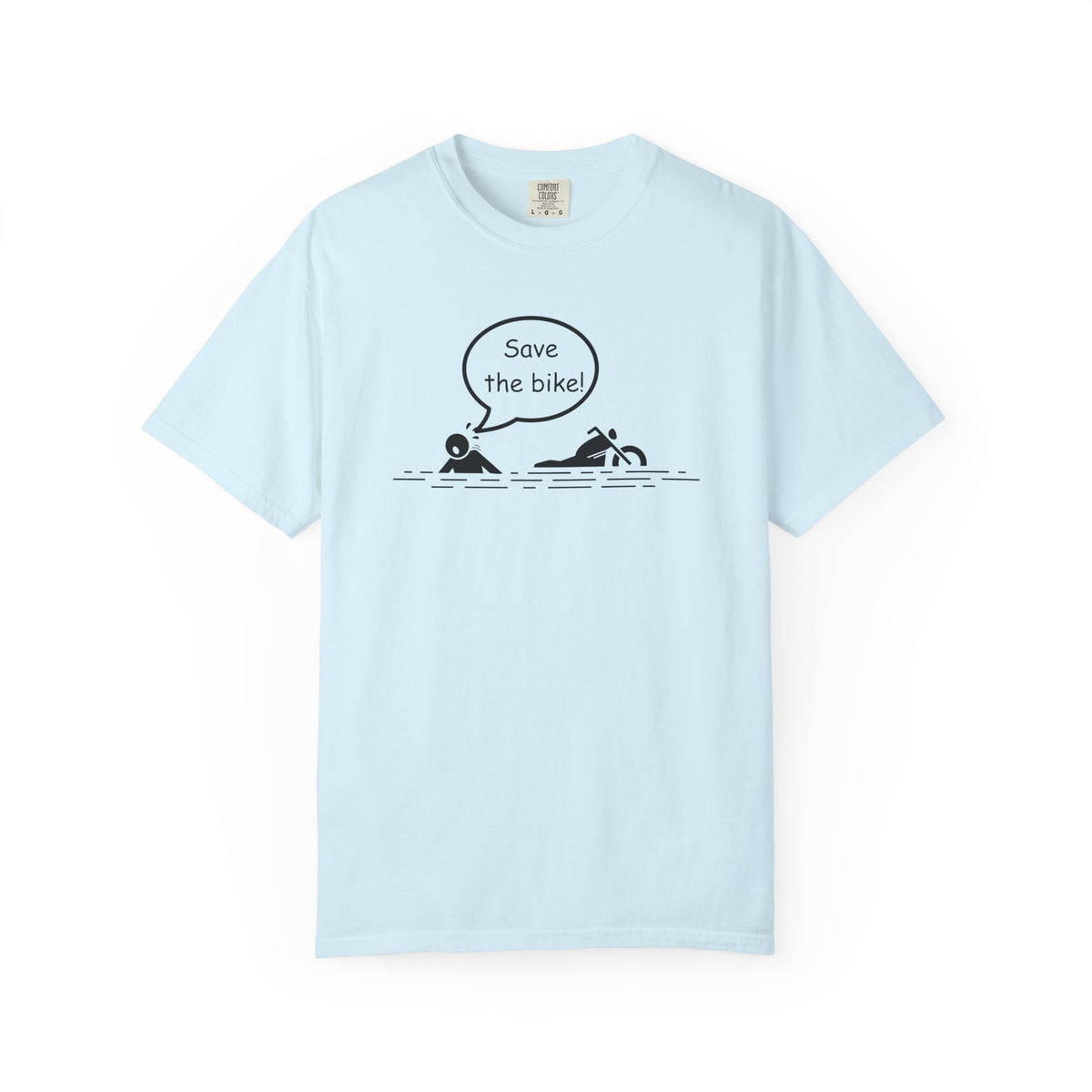 Non UK Sales Motorbike t-shirt (Save The Bike)  B/W