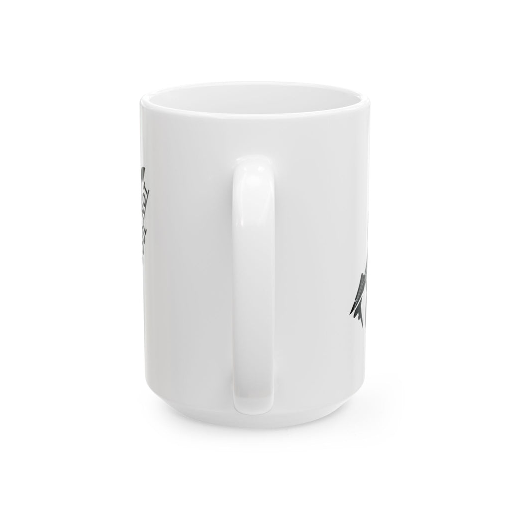 Non UK Sales 11oz And 15oz White Mug With Burn rubber, Not your soul) B