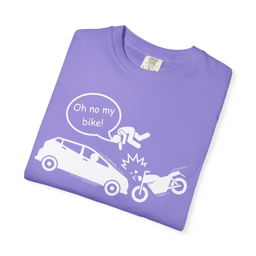 Non UK Sales Motorbike t-shirt (Oh no my bike) Car W/B