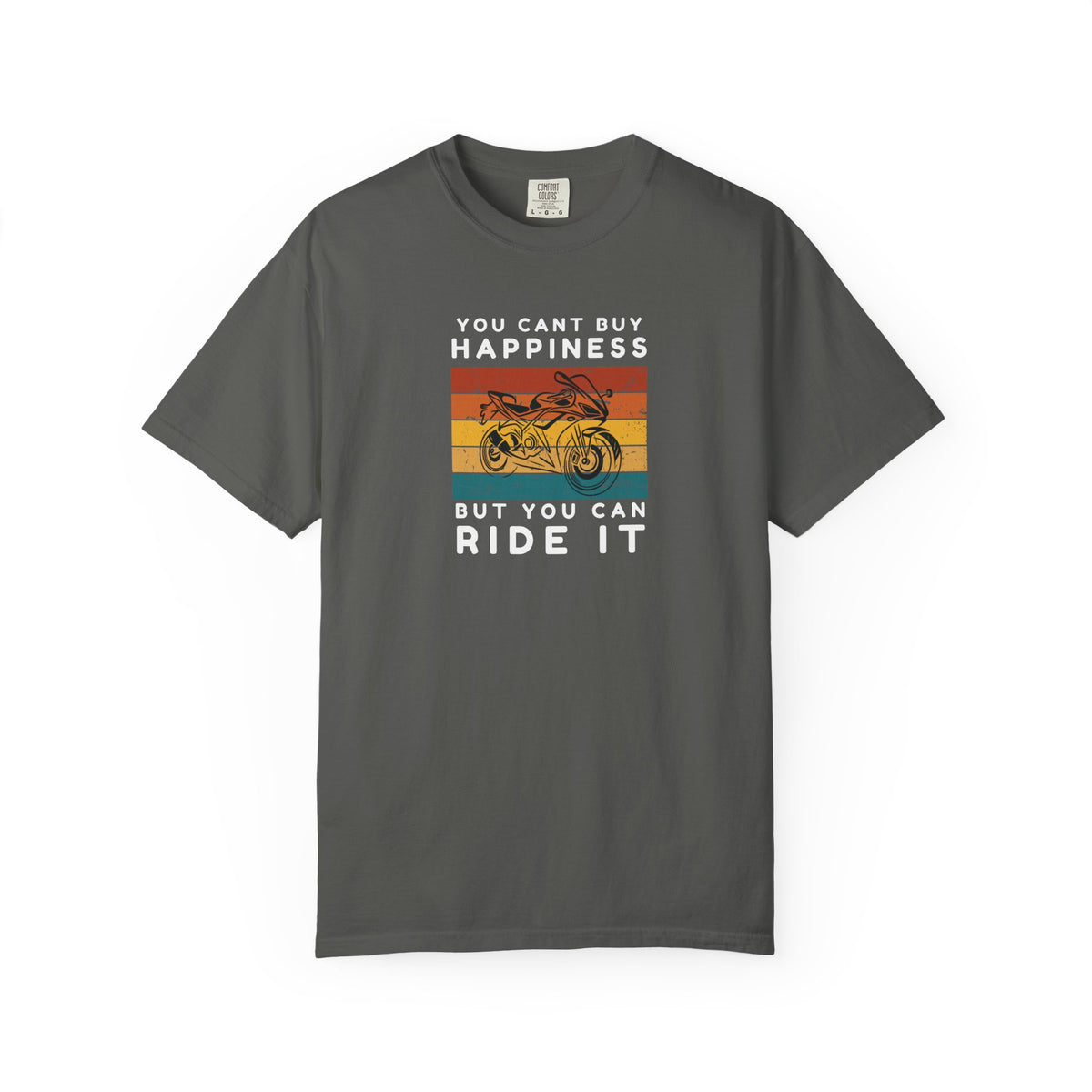 Non UK Sales Motorbike t-shirt  (You Cant buy happiness, But you can ride it)  W/Bs
