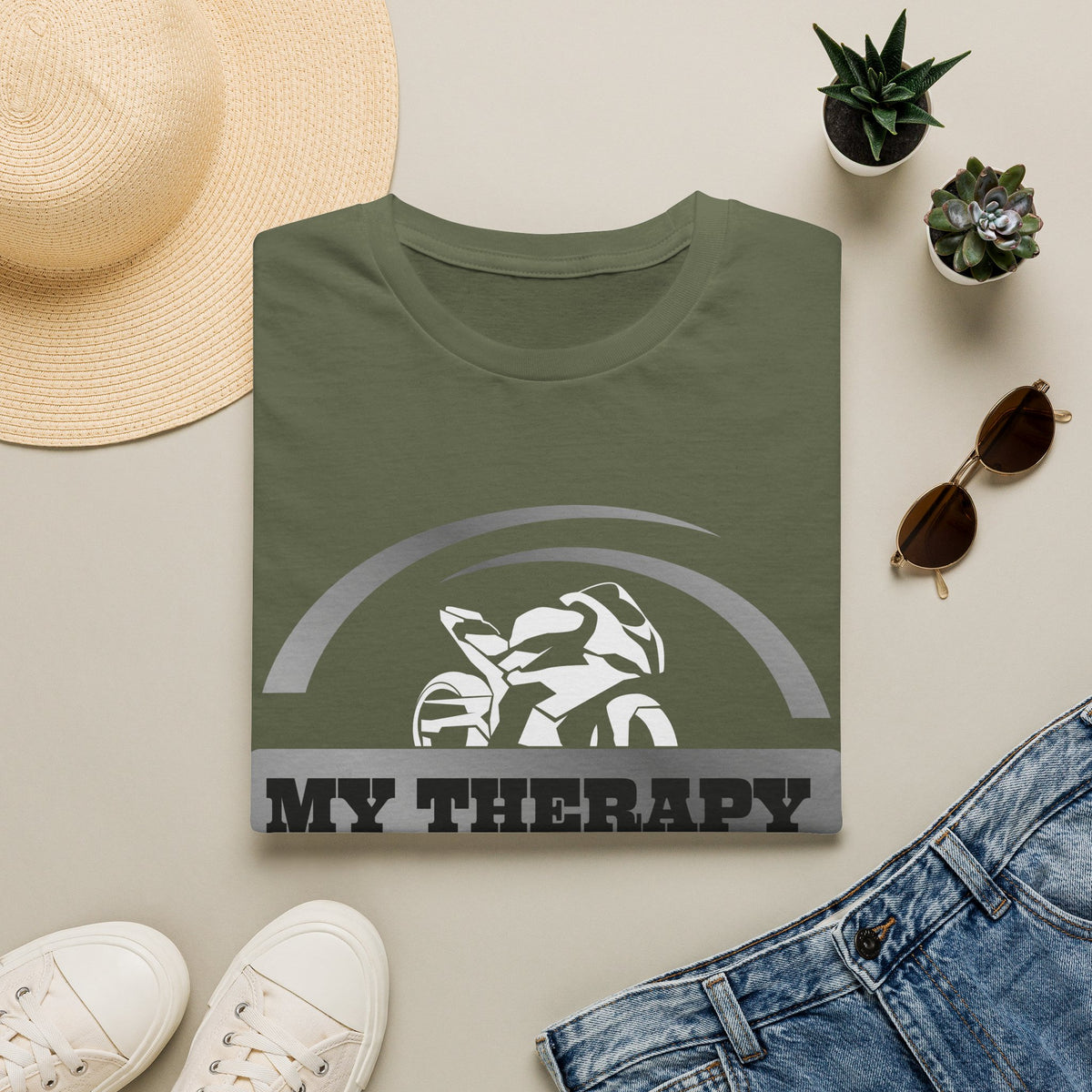 Motorbike T-shirt with 'My Therapy'