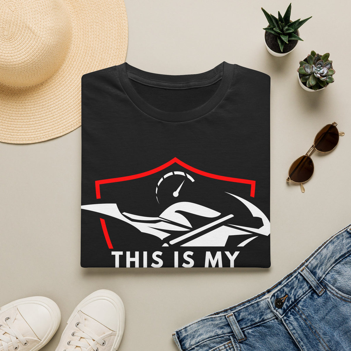 Motorbike T-shirt with 'This is my Therapy' (1)