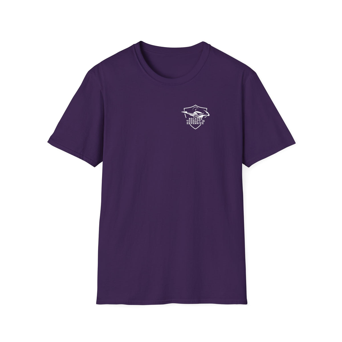 Motorbike T-shirt with 'Because Therapy is Expensive' (1) Small Logo