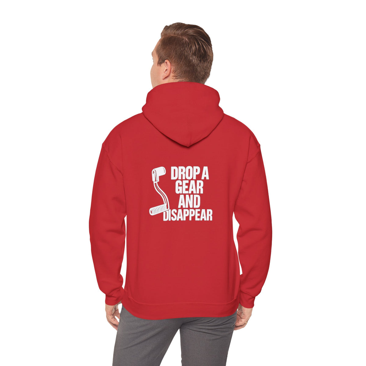 Non UK Sales Hooded Sweatshirt (Drop a gear and disappear) W/B