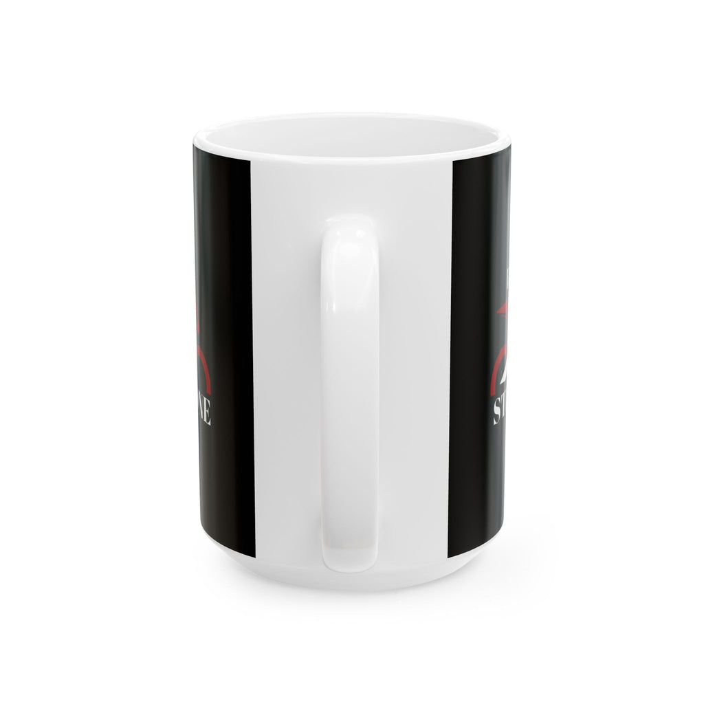 Non UK Sales 11oz And 15oz White Mug With (Ride on, Stress gone) R/B