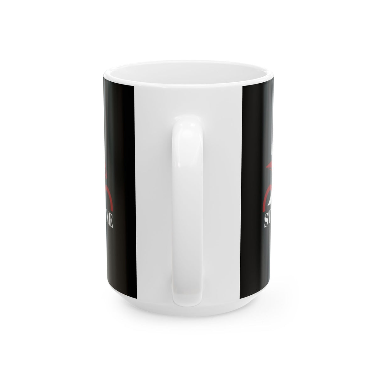 Non UK Sales 11oz And 15oz White Mug With (Ride on, Stress gone) R/B