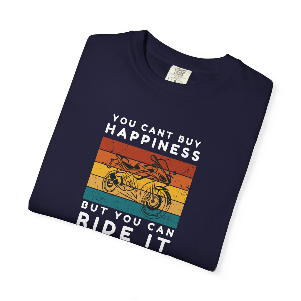 Non UK Sales Motorbike t-shirt  (You Cant buy happiness, But you can ride it)  W/Bs
