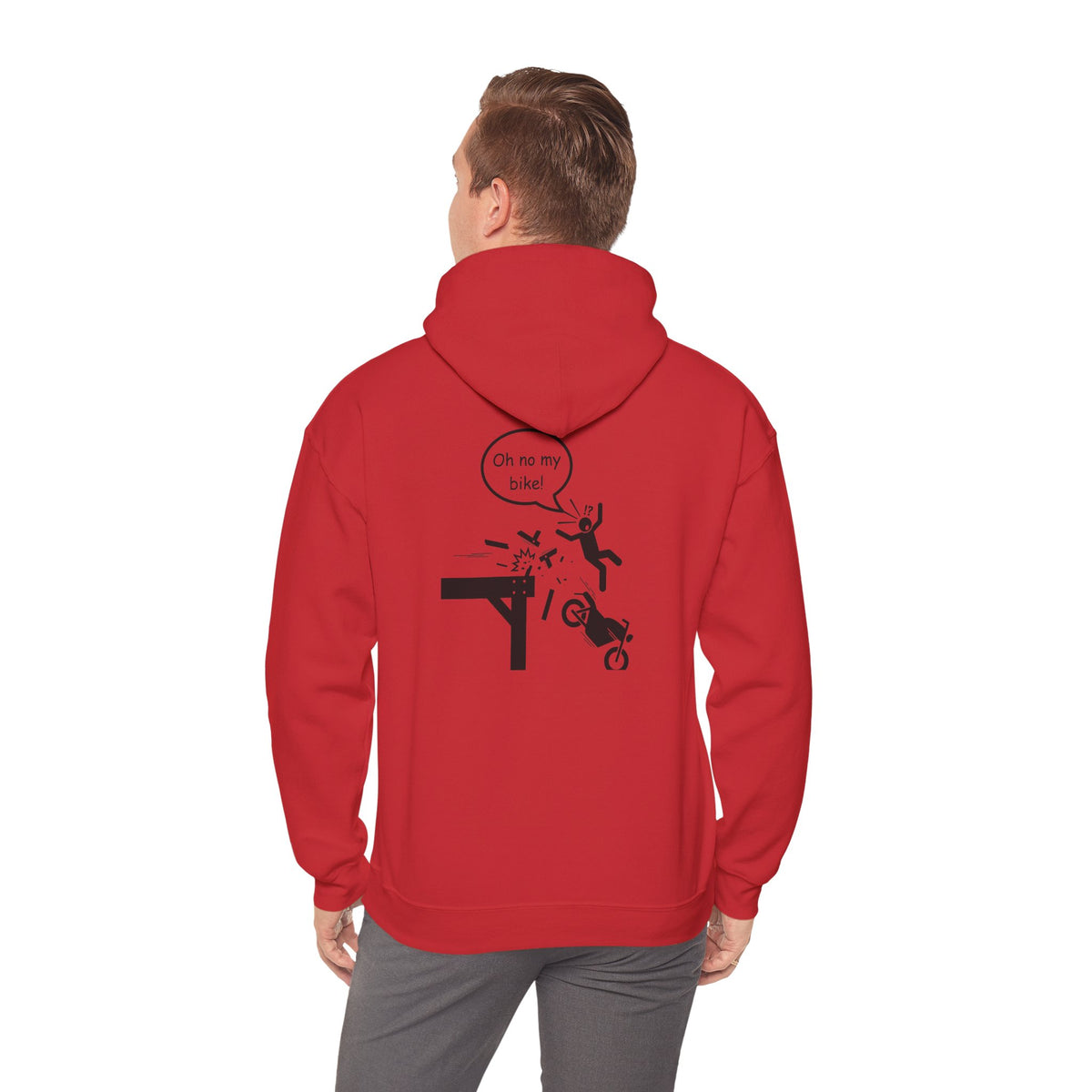 Non UK Sales Hooded Sweatshirt (Oh no my bike (Pier) W/B