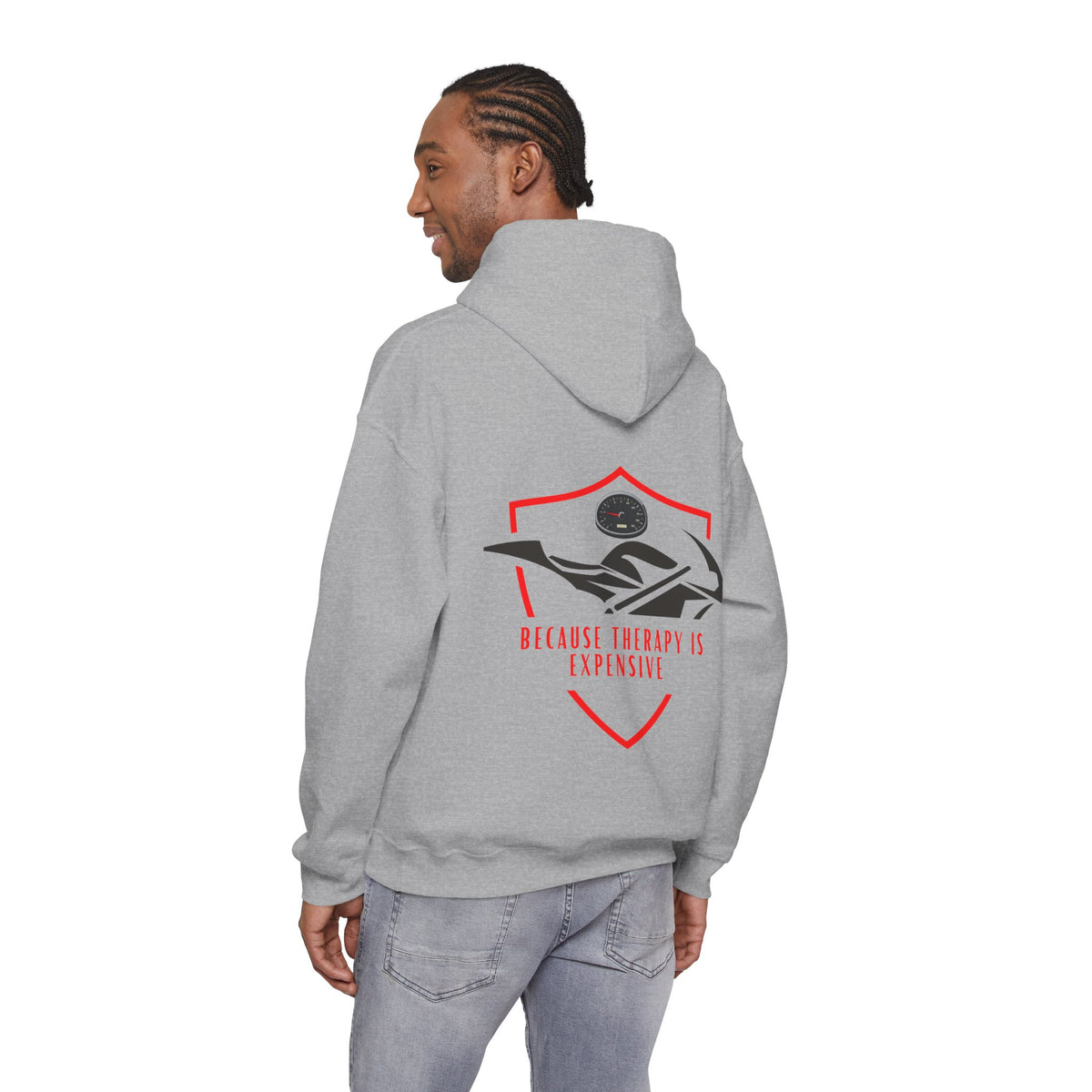 Unisex Heavy Blend™ Hooded Sweatshirt (Because Therapy Is Expensive) 1 Back