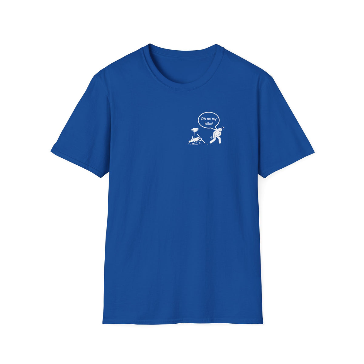 Motorbike T-shirt with 'Oh No My Bike!' Small Logo