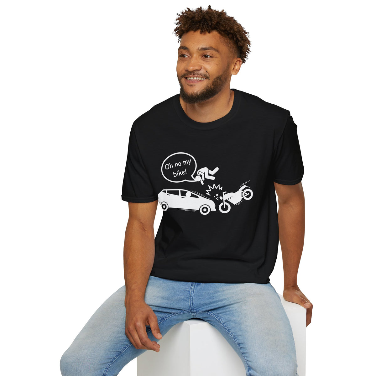 Motorbike T-shirt with 'Oh No My Bike!' (3)
