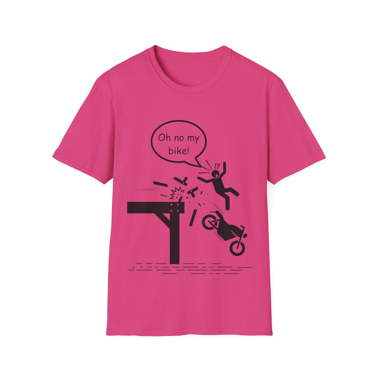 Motorbike T-shirt with 'Oh No My Bike!' (2)