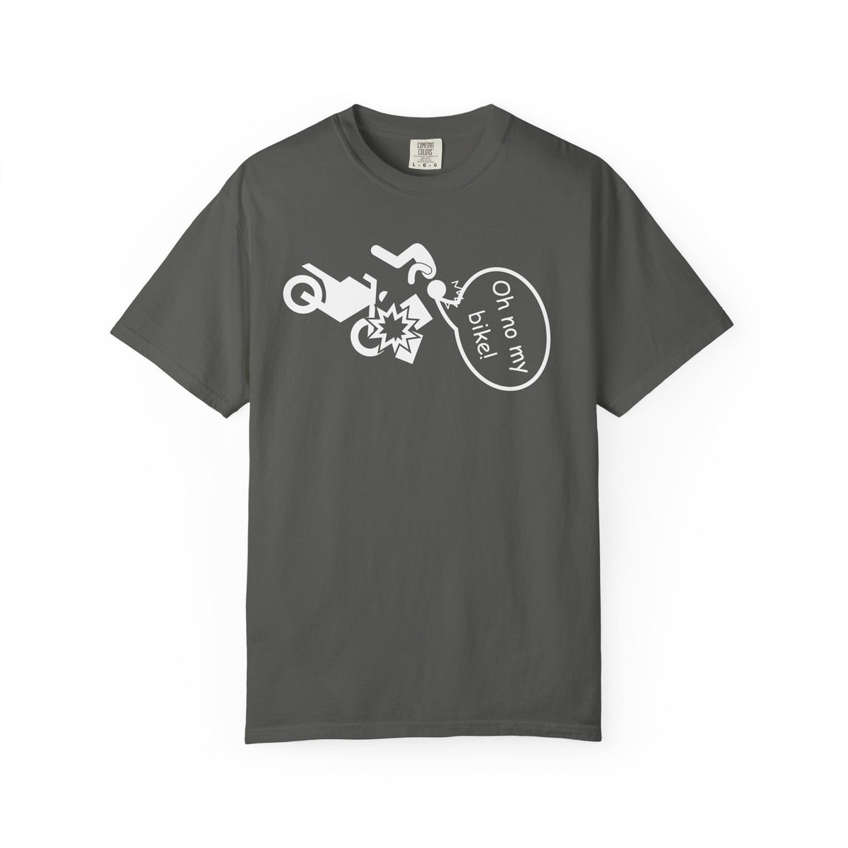 Non UK Sales Motorbike t-shirt (Oh no my bike) Boxes W/B