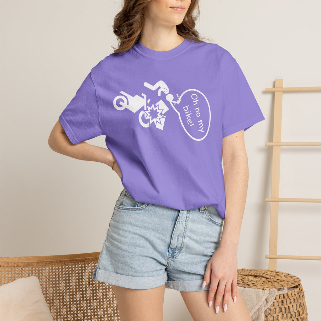 Non UK Sales Motorbike t-shirt (Oh no my bike) Boxes W/B
