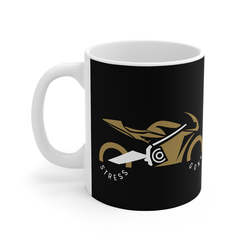 11oz White Mug With (Stress Gone)