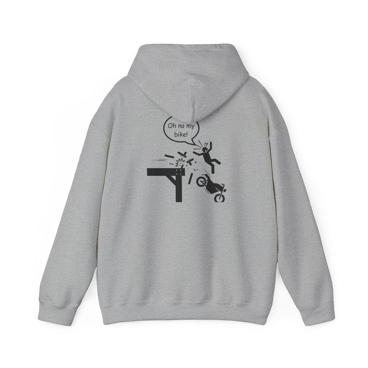 Non UK Sales Hooded Sweatshirt (Oh no my bike (Pier) W/B