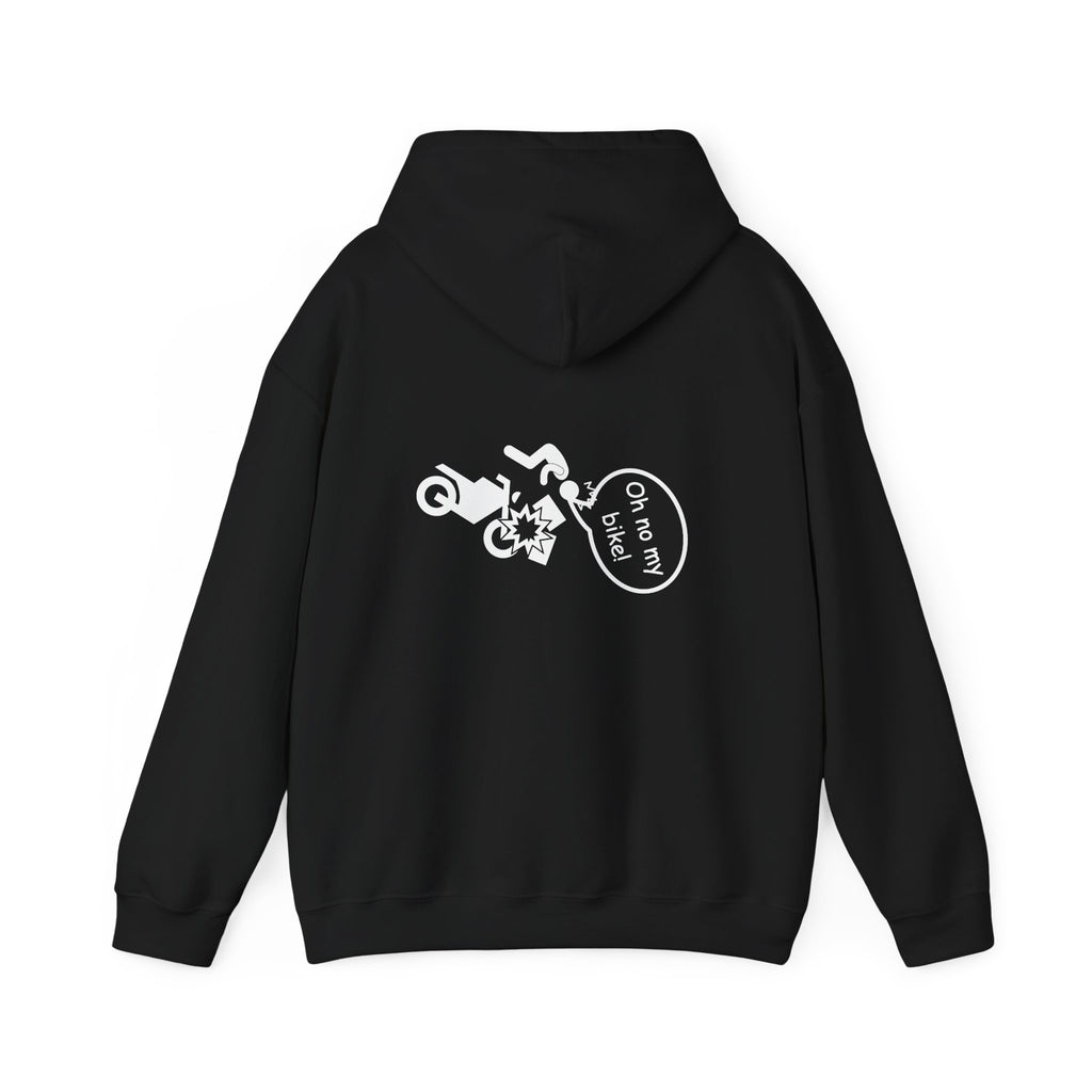 Non UK Sales Hooded Sweatshirt (Oh no my bike (Boxes) B/W