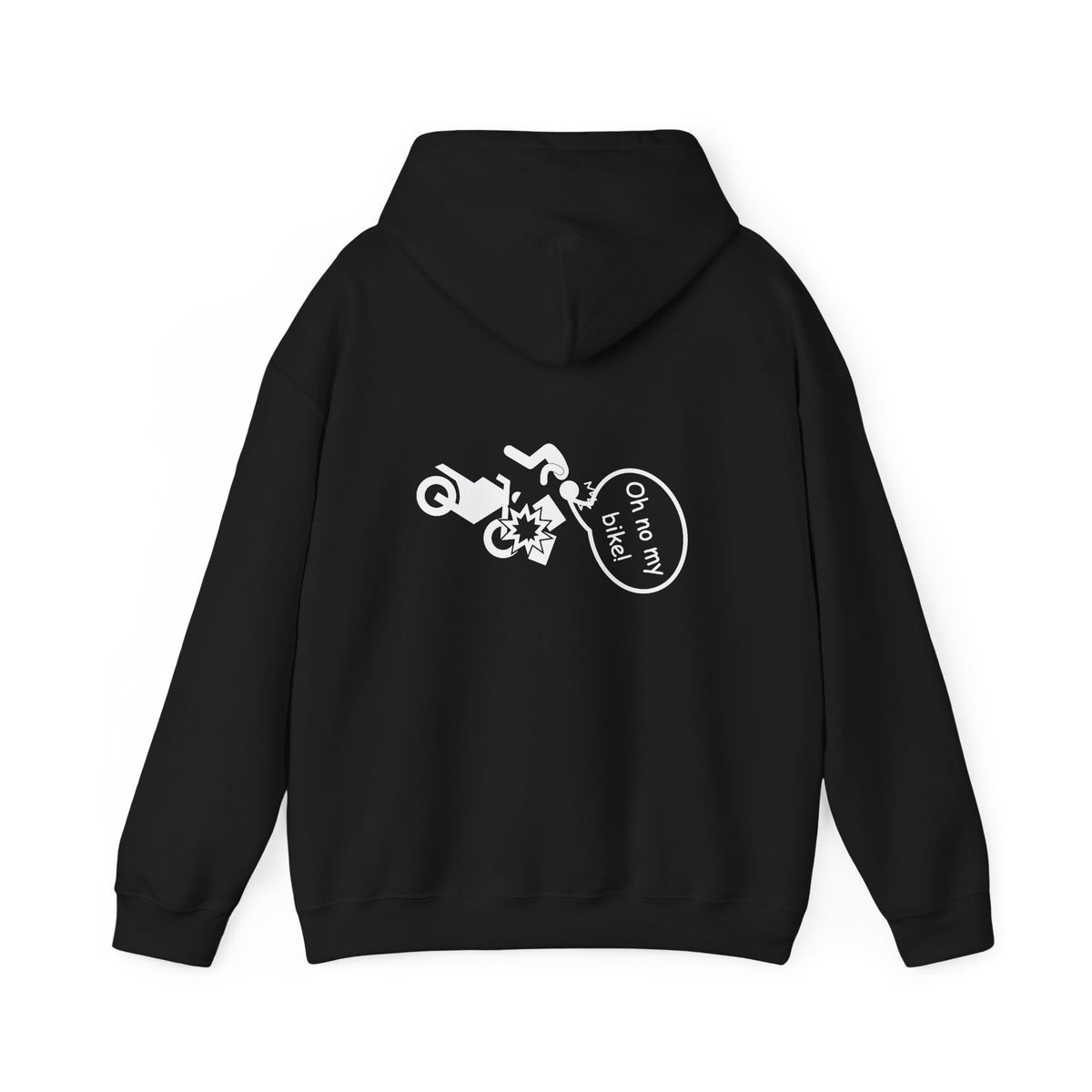 Non UK Sales Hooded Sweatshirt (Oh no my bike (Boxes) B/W