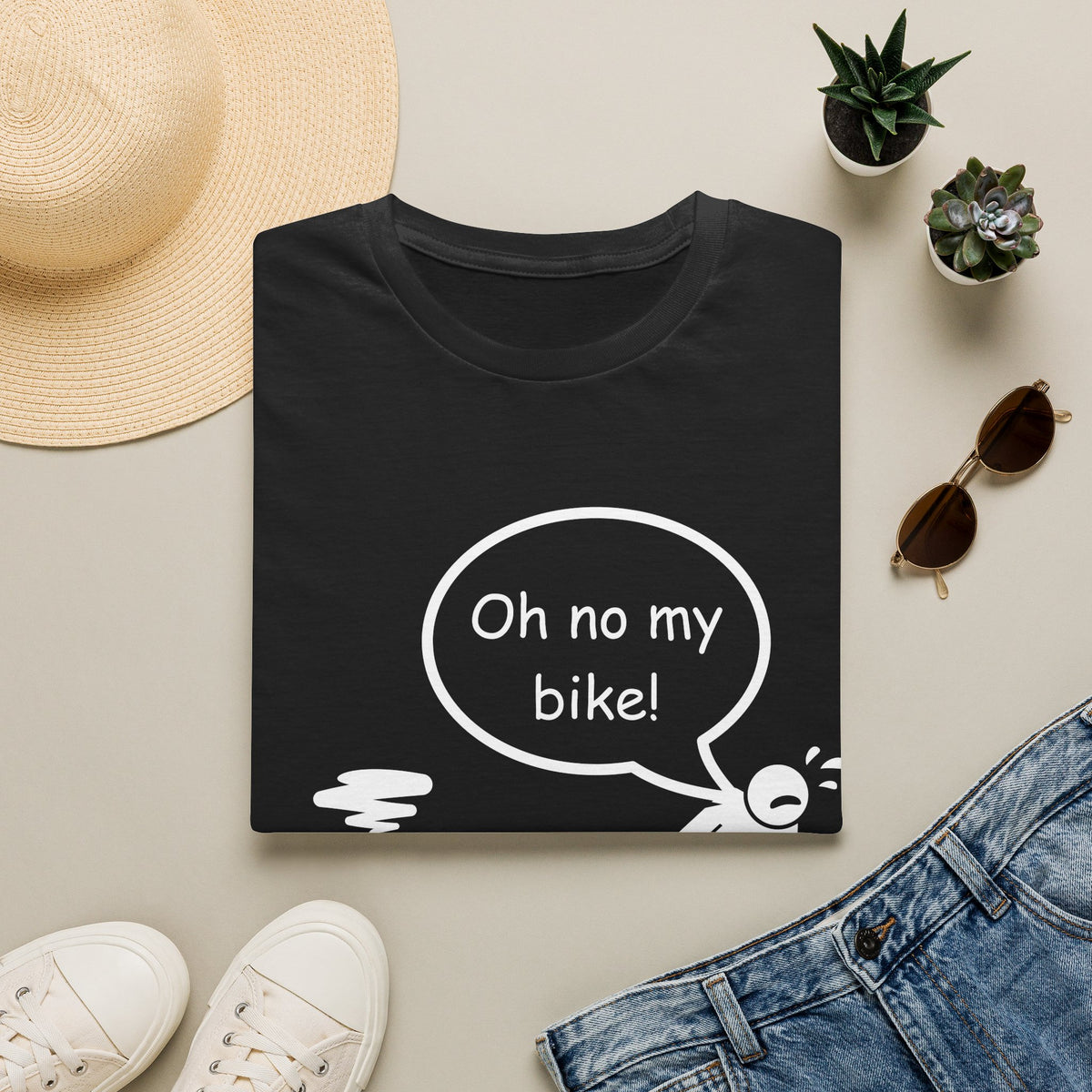Motorbike T-shirt with 'Oh No My Bike!'
