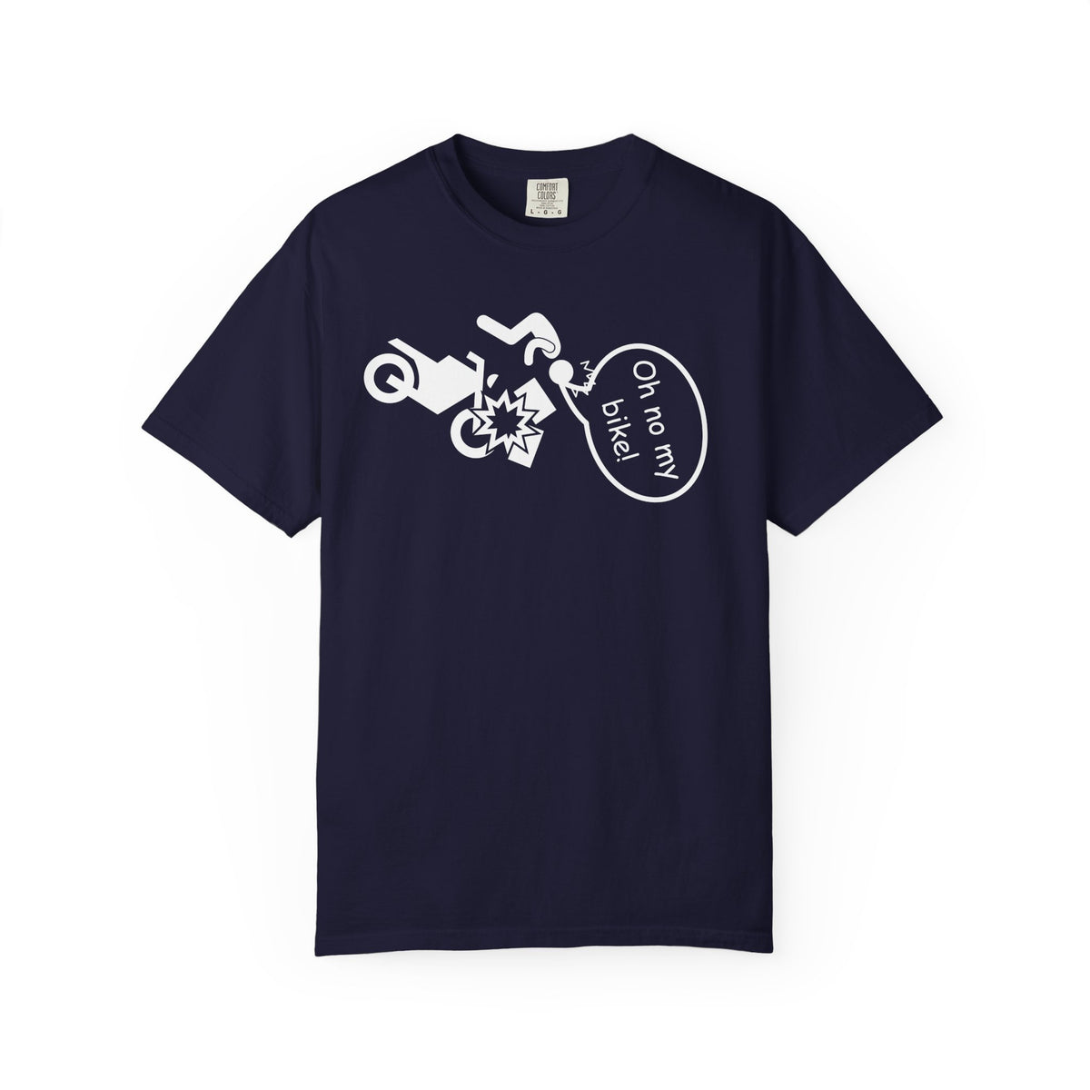 Non UK Sales Motorbike t-shirt (Oh no my bike) Boxes W/B