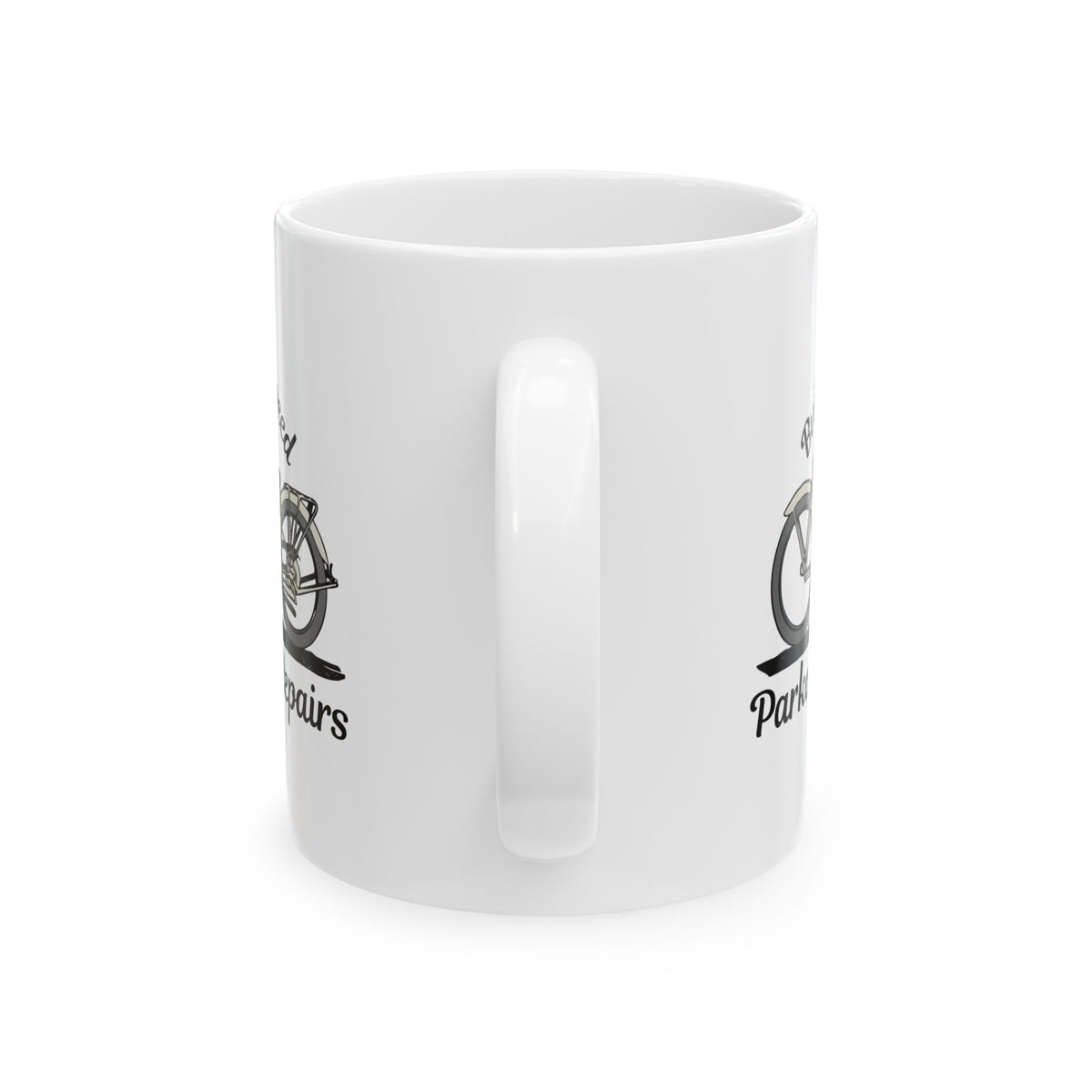 Non UK Sales 11oz And 15oz White Mug With (Built for speed, Parked for repairs)