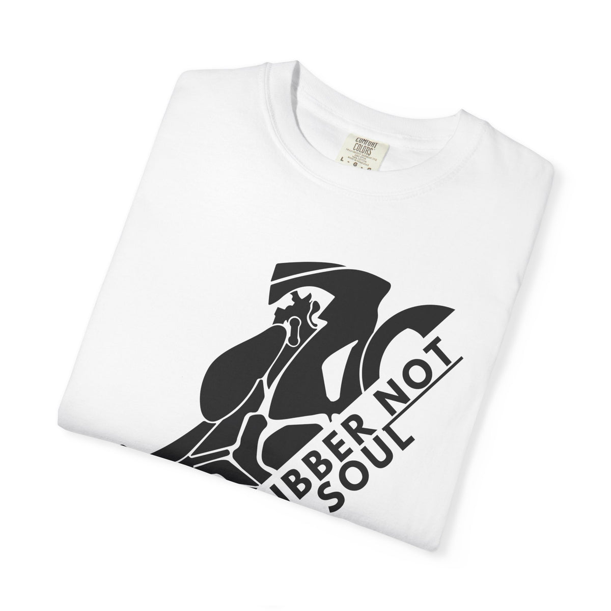 Non UK Sales Motorbike t-shirt  (Burn rubber, Not your soul) Bike B/W