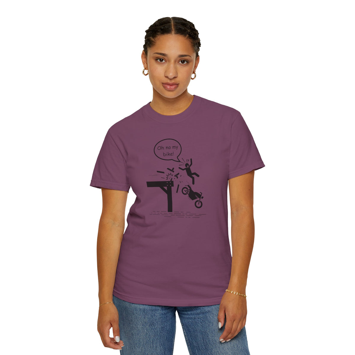 Non UK Sales Motorbike t-shirt  (Oh no my bike)  Pier B/W