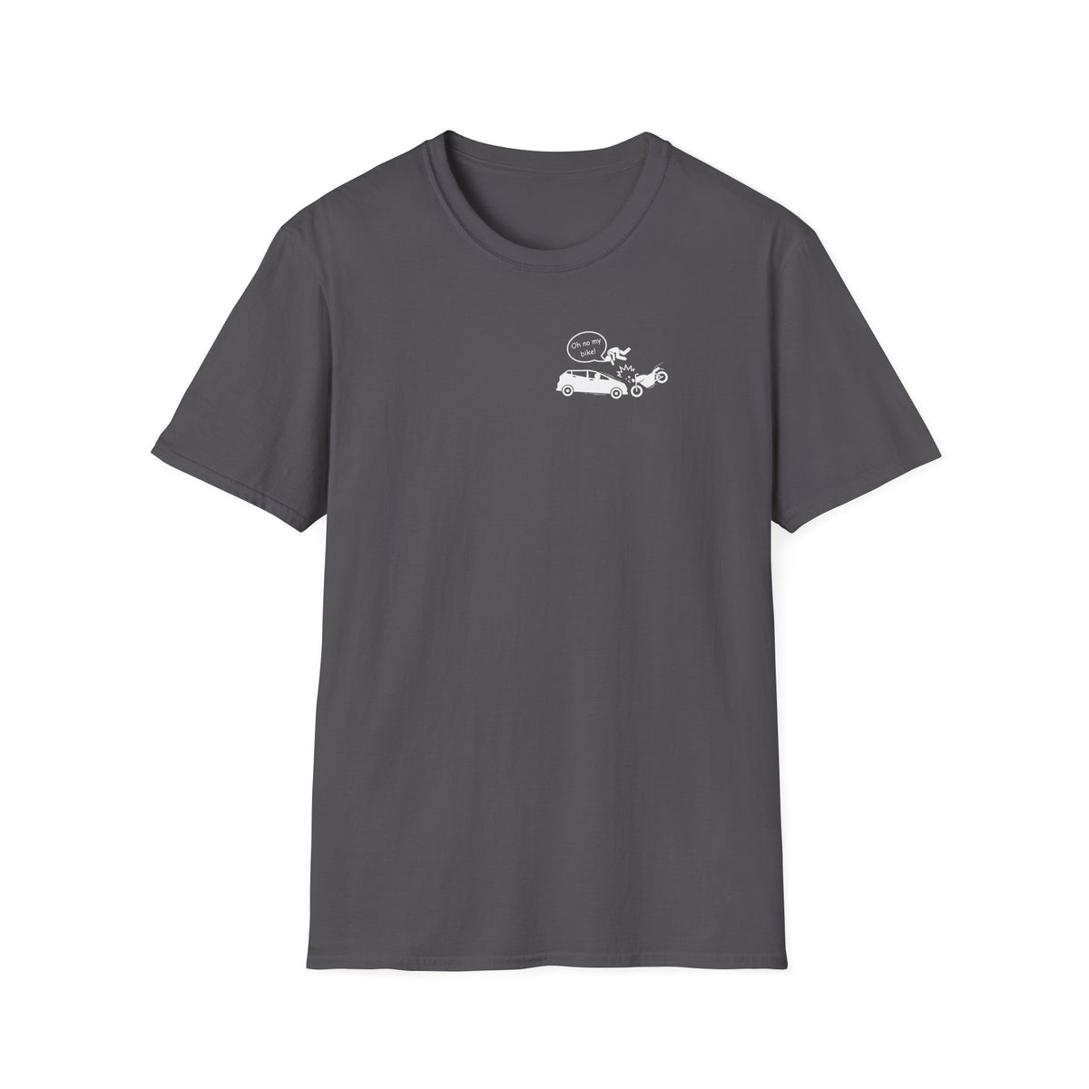 Motorbike T-shirt with 'Oh No My Bike!' (3) Small Logo