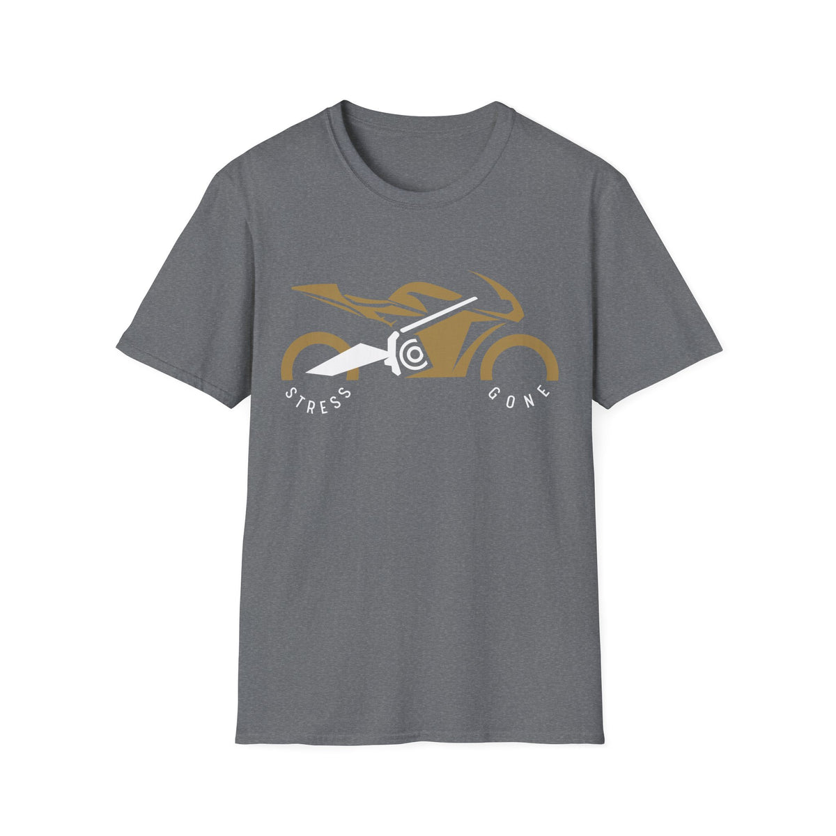 Motorbike T-shirt with 'Stress Gone'