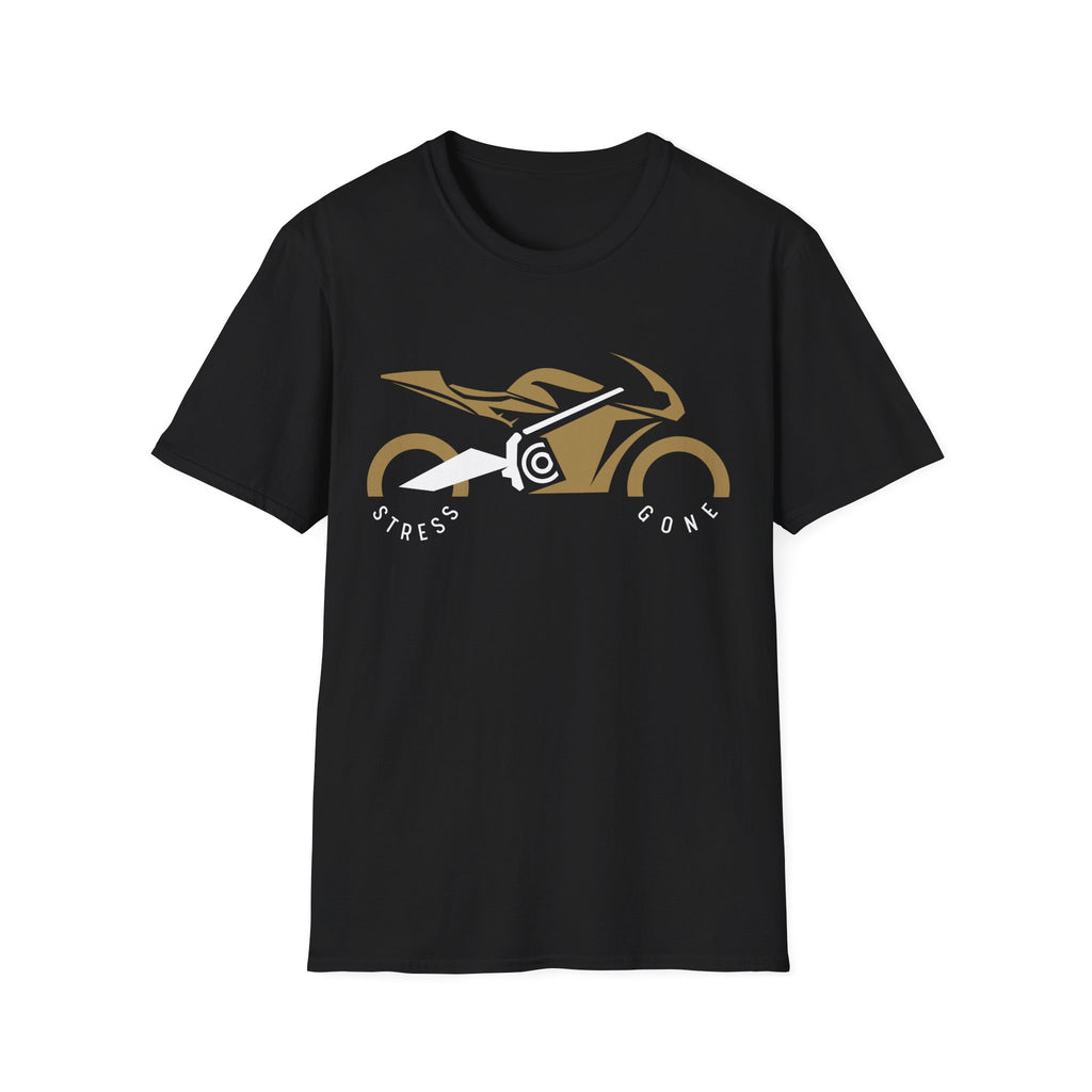 Motorbike T-shirt with 'Stress Gone'